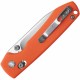 Couteau Vosteed Raccoon Orange Lame Acier Sandvik 14C28N Satin Manche G10 IKBS Clip VOSRCCBVTGO - Livraison Gratuite
