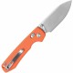 Couteau Vosteed Raccoon Orange Lame Acier Sandvik 14C28N Satin Manche G10 IKBS Clip VOSRCCBVTGO - Livraison Gratuite