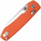 Couteau Vosteed Raccoon Orange Lame Acier Sandvik 14C28N Satin Manche G10 IKBS Clip VOSRCCBVTGO - Livraison Gratuite