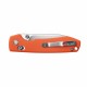 Couteau Vosteed Raccoon Orange Lame Acier Sandvik 14C28N Satin Manche G10 IKBS Clip VOSRCCBVTGO - Livraison Gratuite