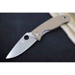 Couteau Spyderco Tenacious Brown Manche G10 Lame Acier CPM-M4 Satin Liner Lock Clip SC122GBNM4P - Livraison Gratuite