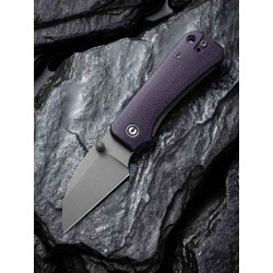 Couteau Civivi Baby Banter Wharncliffe Lame Acier Nitro-V Stonewash Manche Purple Micarta IKBS CIVC19068SC2 - Livraison Gratuite