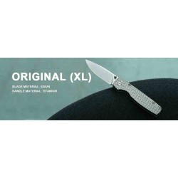 Couteau Kizer Original XL Frag Button Lock Lame Acier CPM-S35VN Manche Titane IKBS Clip KI4605A1 - Livraison Gratuite