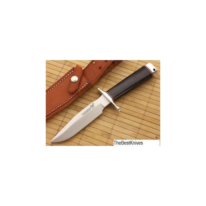 Couteau Blackjack Model 5 Black Acier A2 Manche Micarta Etui Cuir Made In USA BCB5BM - Livraison Gratuite