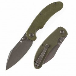 Couteau Kansept Nesstreet Olive Lame Acier 154CM SW Sheepsfoot Manche G10 IKBS Linerlock Clip KT1039A3 - Livraison Gratuite