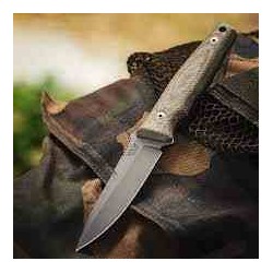 Couteau MKM TPF Defense Green Manche Micarta Lame Acier CPM-MagnaCut Etui Cuir Made Italy MKMTPFDGC - Livraison Gratuite