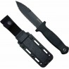 Couteau Demko Armiger 4 Lame Acier 80CrV2 Spear Point Serrated Manche Polymère Etui Kydex DEM09650 - Livraison Gratuite