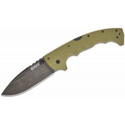 Couteau Cold Steel 5-Max Dark Green Lame Acier S35VN Blackwash Manche G10 Tri-Ad Lock Clip CSFL50MAX - Livraison Gratuite