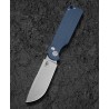 Couteau Bestech Glok Blue-Gray Manche G10 Lame Acier 14C28N IKBS Button Lock Clip BTKG55B - Livraison Gratuite