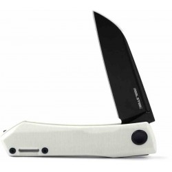 Couteau Real Steel Solis Lite White Slipjoint Lame Acier D2 Manche G10 Clip RS7064WB - Livraison Gratuite