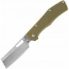 Couteau Gerber Flatiron Cleaver Lame Acier 7Cr17MoV Manche Green G-10 Framelock Clip G1760 - Livraison Gratuite