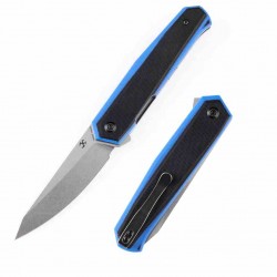 Couteau Kansept Integra Blue & Black Lame Acier 154CM SW Manche G10 IKBS Linerlock Clip KT1042A1 - Livraison Gratuite