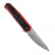 Couteau Kansept Integra Red & Black Lame Acier 154CM SW Manche G10 IKBS Linerlock Clip KT1042A3 - Livraison Gratuite