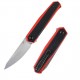 Couteau Kansept Integra Red & Black Lame Acier 154CM SW Manche G10 IKBS Linerlock Clip KT1042A3 - Livraison Gratuite