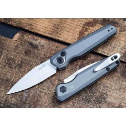 Couteau Kershaw Automatique Launch 18 AUTO Lame Acier CPM-154 SW Manche Gray Alu Button Lock USA KS7551 - Livraison Gratuite