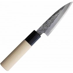Couteau de Cuisine Japonais Mikihisa 90mm Manche Bois Lame Acier White steel 2 Made Japan MIKA032 - Livraison Gratuite