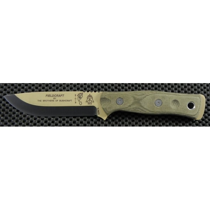 Couteau de Survie Tops B.O.B. Hunter Brothers of Bushcraft Acier 1095 Made In USA Manche Micarta TPBROSTAN - Livraison Gratuite