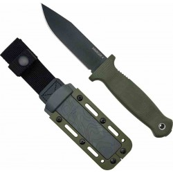 Couteau Demko Armiger 4 Lame Acier 80CrV2 Clip Point Manche Polymère OD Green Etui Kydex DEM09654 - Livraison Gratuite