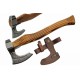 Hache de Viking Raven Feather Broadaxe Axe Lame Acier Inox Manche Bois Etui Cuir PA882455 - Livraison Gratuite