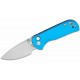 Couteau CJRB Cutlery Mica Blue Lame Acier AR-RPM9 Satin Manche Aluminum Button Lock IKBS Clip J1934BU - Livraison Gratuite