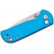 Couteau CJRB Cutlery Mica Blue Lame Acier AR-RPM9 Satin Manche Aluminum Button Lock IKBS Clip J1934BU - Livraison Gratuite