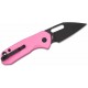 Couteau CJRB Mini Pyrite Pink Wharncliffe Lame Acier AR-RPM9 Black Button Lock IKBS Clip J1933BPK - Livraison Gratuite