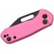 Couteau CJRB Mini Pyrite Pink Wharncliffe Lame Acier AR-RPM9 Black Button Lock IKBS Clip J1933BPK - Livraison Gratuite