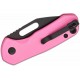 Couteau CJRB Mini Pyrite Pink Wharncliffe Lame Acier AR-RPM9 Black Button Lock IKBS Clip J1933BPK - Livraison Gratuite