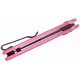 Couteau CJRB Mini Pyrite Pink Wharncliffe Lame Acier AR-RPM9 Black Button Lock IKBS Clip J1933BPK - Livraison Gratuite