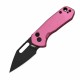 Couteau CJRB Mini Pyrite Pink Wharncliffe Lame Acier AR-RPM9 Black Button Lock IKBS Clip J1933BPK - Livraison Gratuite