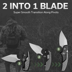 Couteau CIVIVI Typhoeus Black & Gray Push Dagger Lame Acier 14C28N Black Manche Alum Etui Cuir CIVC210363 - Livraison Gratuite