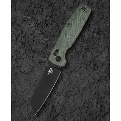 Couteau Bestech Slasher Green Manche Micarta Lame Acier D2 BLK IKBS Axis Lock Clip BTKG56B2 - Livraison Gratuite