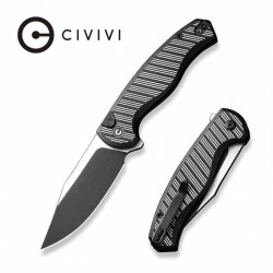 Couteau CIVIVI Stormhowl Black Lame Acier Nitro-V 2 Tons Manche Alum IKBS Button Lock Clip CIVC23040B1 - Livraison Gratuite