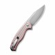 Couteau CIVIVI Stormhowl Pink Lame Acier Nitro-V Satin Manche Alum IKBS Button Lock Clip CIVC23040B3 - Livraison Gratuite