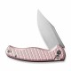 Couteau CIVIVI Stormhowl Pink Lame Acier Nitro-V Satin Manche Alum IKBS Button Lock Clip CIVC23040B3 - Livraison Gratuite