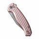 Couteau CIVIVI Stormhowl Pink Lame Acier Nitro-V Satin Manche Alum IKBS Button Lock Clip CIVC23040B3 - Livraison Gratuite