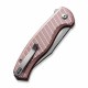 Couteau CIVIVI Stormhowl Pink Lame Acier Nitro-V Satin Manche Alum IKBS Button Lock Clip CIVC23040B3 - Livraison Gratuite
