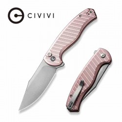 Couteau CIVIVI Stormhowl Pink Lame Acier Nitro-V Satin Manche Alum IKBS Button Lock Clip CIVC23040B3 - Livraison Gratuite