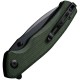 Couteau SENCUT Slashkin Green Manche Micarta Lame Acier D2 IKBS Linerlock Clip S200663 - Livraison Gratuite