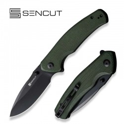 Couteau SENCUT Slashkin Green Manche Micarta Lame Acier D2 IKBS Linerlock Clip S200663 - Livraison Gratuite