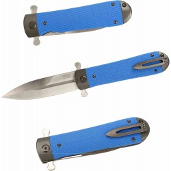 Couteau Ganzo Adimanti Samson Blue Lame Acier D2 Manche G10 Linerlock Clip GASAMSONBL - Livraison Gratuite