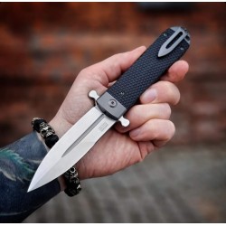 Couteau Ganzo Adimanti Samson Black Lame Acier D2 Manche G10 Linerlock Clip GASAMSONBK - Livraison Gratuite