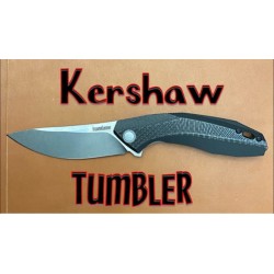 Couteau Kershaw Tumbler Lame Acier D2 Manche G10/Fibre de Carbone Framelock KS4038 - Livraison Gratuite