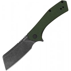 Couteau Kershaw Static Micarta Lame Cleaver Lame Acier D2 KIVT Linerlock Clip KS3445MCGBW - Livraison Gratuite