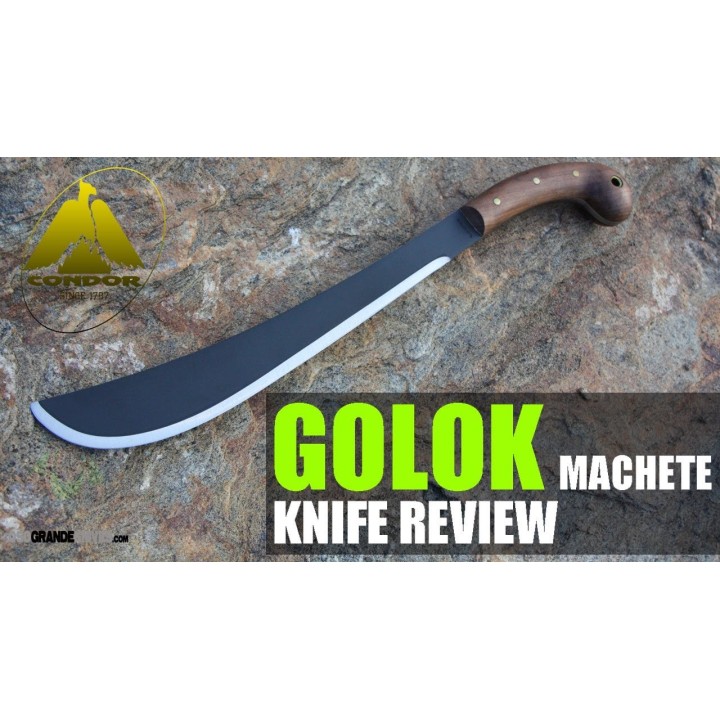 Machette Condor Golok Machete Acier Carbone 1075 Manche Bois Etui Cuir Made In El Salvador CTK41014HCS - Livraison Gratuite