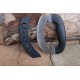 Lot de 3 Couteau D'esquimau Ulu Inuit Lame Acier Inox Manche Abs Etui FRNn KitchenDao KD20008 - Livraison Gratuite