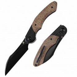 Couteau KANSEPT Cosmos Brown Manche Titane/Micarta Lame Acier CPM 20CV Framelock Clip K1059A4 - Livraison Gratuite