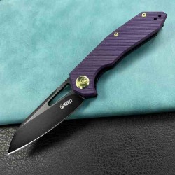 Couteau KUBEY Vagrant Purple Manche G10 Lame Acier M390 Black IKBS Linerlock Clip KUB291W - Livraison Gratuite