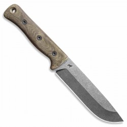 Couteau Reiff Knives F6 Leuku Survival Green Manche Micarta Lame Acier CPM-3V Etui Cuir USA REKF611GCMBRLR - Livraison Gratuite