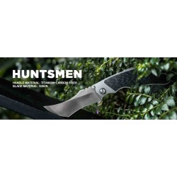 Couteau Kizer Huntsmen Carbon Fiber/Titane Lame Tanto Acier S35VN IKBS Bolster Lock Clip KI4642A1 - Livraison Gratuite